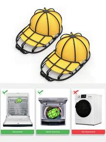 One Piece Plastic Baseball Cap Cleaner, Space Saving DIY Folding Black/White Cap Rack For Washing Machine, Baseball Cap Cleaner, Removable High Quality Baseball Cap Cleaning Rack, Keeps Its Shape Hat Washing Bag Hat Wash Bag Laundry Bag Anti-Distortion Washer Hat Convenient Wash Bag Machine Washable Mesh Pocket For Home Use - Multicolor - View 8