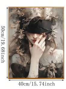 Modischer Malerei DIY Digital Ölgemälde Set für Frauen, Geburtstagsgeschenk, Bildungspuzzle, keine Zeichenkenntnisse erforderlich, geeignet als Wandkunst, einfach zu vollendende schöne Kunst