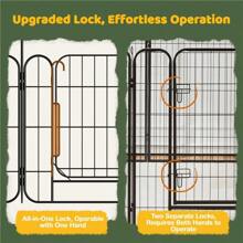 20" Tall Foldable Dog Playpen Panels With Door 8 Panels Black