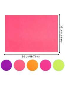 Bright Neon Tissue Paper - 50 Sheets, 20 Inches X 14 Inches, Vibrant Colors, Suitable For Gift Wrapping, Crafting, Party Decorations - Multicolor - View 8