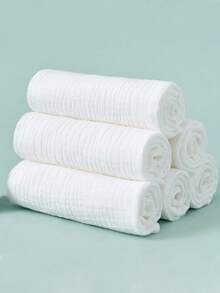 8Pcs Washable Reusable Double Layer Soft Baby Towels,Soft, Absorbent Towel
