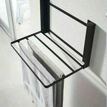 洗濯機 折り畳み マグネット ホワイト ブラック 収納 洗濯機横マグネット ラック タオルラック ランドリー 洗面所 棚 スリム シンプル おしゃれ コンパクト - ホワイト - チェックする 10