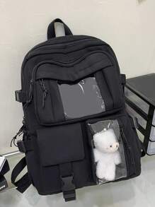 Mochila personalizada con nombre o mensaje festivo. Personaliza tu propia mochila. Mochila ligera, multifuncional, ornamental, con letras, con estilo, moderna, colorida, linda, adorable, informal, personalizada, única, ideal como regalo para él, ella, hijo, hija