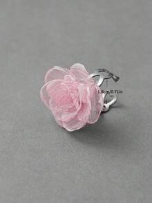 1 件哥特式蕾丝花朵单环戒指，优雅复古开放式设计，适合女性