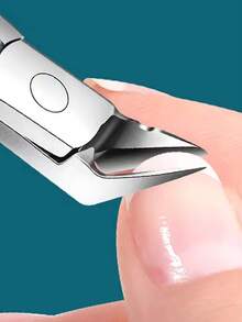 2 件装趾甲钳适用于厚嵌甲宽口防滑长柄趾甲修剪器双头去死皮铲套装 - 彩色 - 查看 5