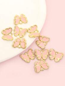 10pcs Cute Vibrant Candy Color Butterfly Charms - Perfect For Girls Jewelry Making, Fashion Necklace, Bracelet, Earrings, Keychain, Phone Chain & & Other Hanging Decorations DIY Multicolor Butterfly-Shaped Accessories - Ideal For Spring Summer Dressing Accessory
