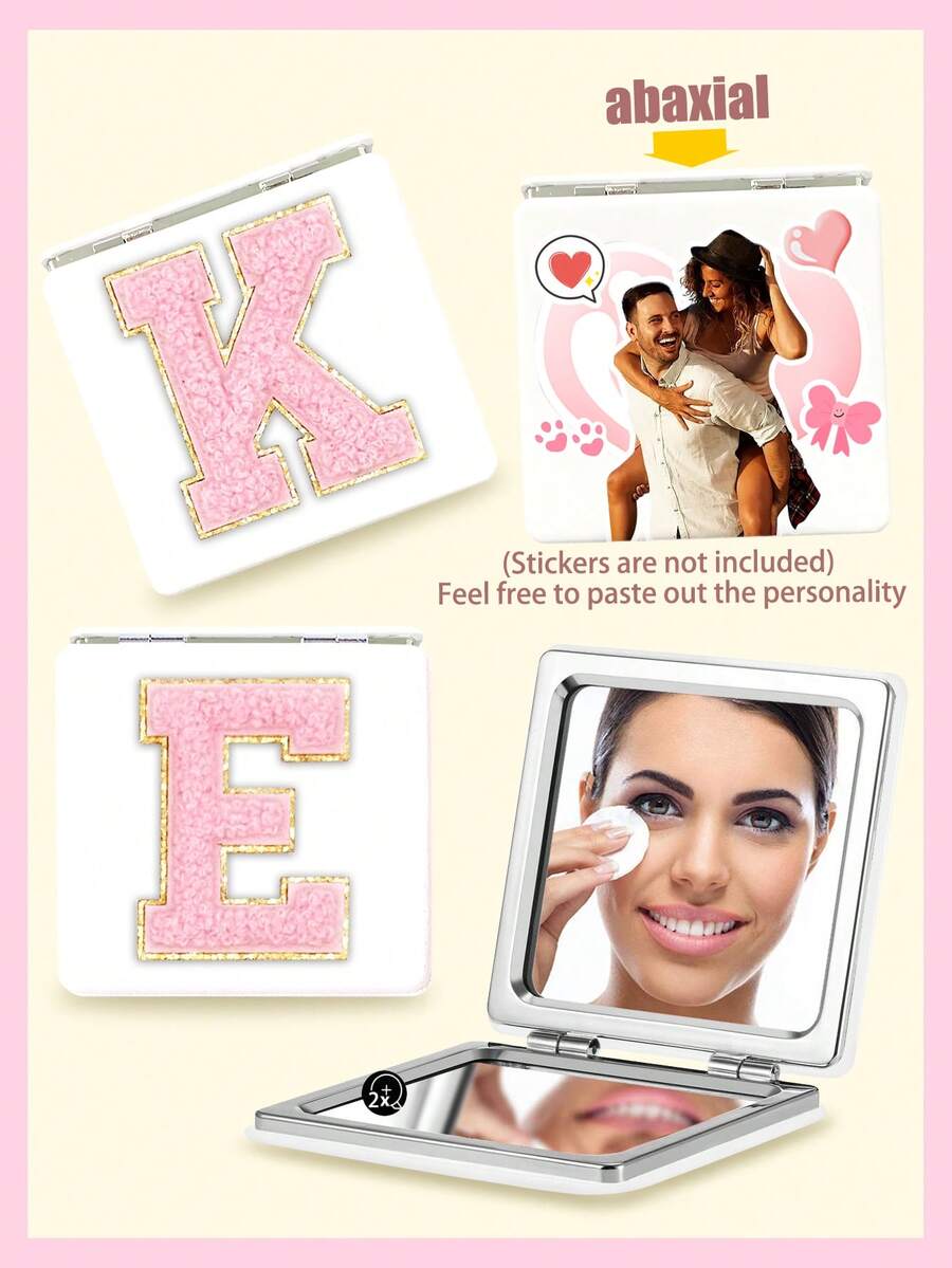 15X/10X/5X Lupa con pinzas y ventosa, lupa portátil pequeña para viajes, arreglo de cejas, maquillaje, color negro