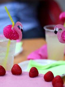 10-100pcs Honeycomb Flamingo Pineapple Decorative Paper Straws, Vibrant Flamingo-Shaped Plastic Straws For Hawaiian Beach Party Decorations, Colorful Tableware, And Fun Holiday Celebrations - Durable, Reusable, And Easy To Clean - Perfect For Outdoor Events And Themed Parties - Multicolor - View 9