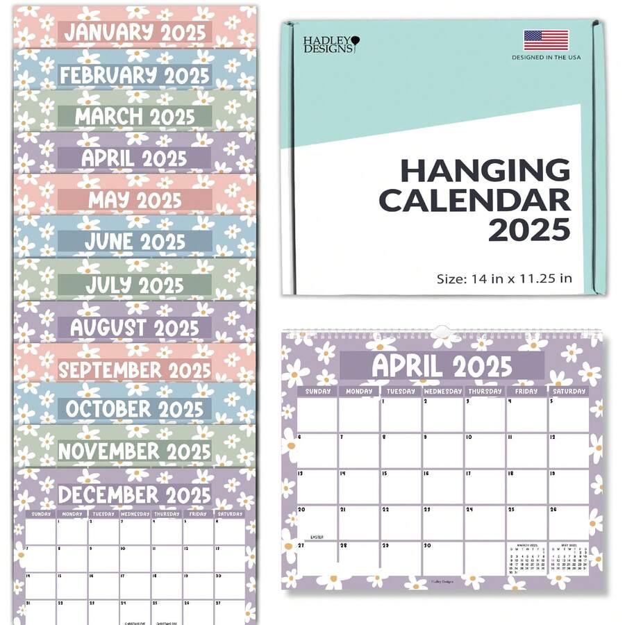 Large Wall Calendar, 1 Piece, 18 Month, Hadley Designs, Calendars & Planners, Calendar 2025, Calendar Creative Minimalist, Calendar>Teacher, Yearly Calendars, Calendario 2025-2026, Academic Calendar 2025-2026, Wall Calendar 2025, Numbers Calendar, Calendar With Notes, Back To School - 雛菊 - 查看 1