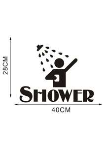 1 Pc Home Decor Bathroom Wall Sticker Durable Waterproof PVC Sticker Self-Adhesive Easy To Peel Suitable For Bathroom Wall Stickers Window Door Stickers Home Decor Make Your Home New Holiday Decor Stickers Birthday Graduation Gift