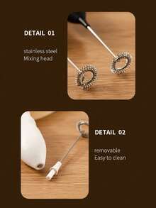 Milk Frother, Powerful Handheld Milk Frother, Mini Milk Foamer,Coffee Stirrer, Stainless Steel Drink Mixer For Coffee, Lattes, Cappuccino,Matcha,Hot Chocolate, Portable Foam Maker,Electric Wireless Blender Mini Coffee Maker