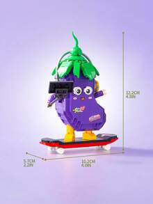 LOZ 300+pièces Petit bloc de construction de légumes alimentaires mignons, tomate, maïs, chou, aubergine, jouet de construction à assembler, décoration de bureau, ornement, cadeau de Noël - Multicolore - Voir 12