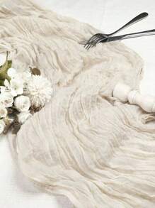 1 Stück Käsetuch Tischläufer Sommer Boho Landhaus Gaze Tischdecke 120 Zoll 10FT Käsetuch Läufer für Party Baby Dusche Heim Dekoration Feiertags Dekorationen