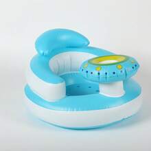 多功能充气婴儿学习椅和婴儿浴凳，适合 3 个月及以上婴儿的婴儿充气座椅，夏季充气婴儿坐姿座椅，充气婴儿地板座椅，婴儿沐浴椅地板座椅，婴儿背部支撑沙发