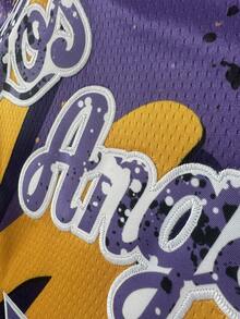Camiseta de baloncesto para hombre #24 de color morado con bordado - Morado - Ver 3