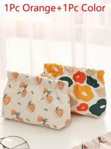 Sac de rangement pour serviettes hygiéniques pour femmes, porte-cartes de crédit, pochette pour serviettes, serviettes, cosmétiques et pièces de monnaie. Idéal pour les vacances, la plage, la salle de bain, la chambre à coucher. Grande capacité.