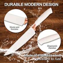 Juego de utensilios de cocina de silicona de 19 piezas, resistentes al calor, antiadherentes, fáciles de cocinar y limpiar. - Blanco - Ver 6