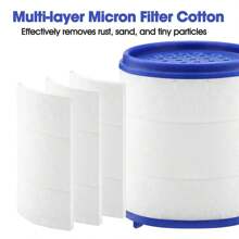 10/20/30 PCS Kitchen And Bathroom Replacement Water Filter Cartridges, 360 ° Rotating Bathroom Sink Filter - No Power Required, Blue And White, Easy To Install Sink Faucet Water Purifier Filter For Kitchen Sink Faucet Water Filter Removes Chlorine Fluoride Heavy Metals