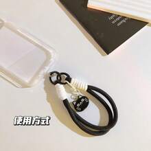 New DIY Black & White Fish Cat Pendant Woven Bracelet Style Keychain Universal Phone Case Hanging Decoration Camera Strap Beach Accessories Beach Essentials Vacation Beach Bag