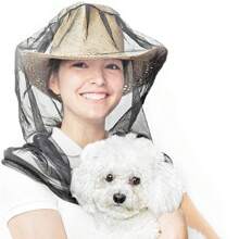 1 pieza Mosquitero red para la cabeza y cara, protector contra mosquitos e insectos, sombrero para pesca, apicultura y protección solar con máscara de malla
