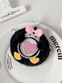 Cartoon Animal Plush Inlay Card Holder, Otaku 2nd Generation Accessories Badge Storage Display Hanging Decoration Bag - Multicolor - View 12