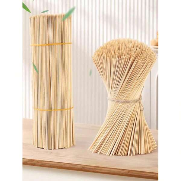 200/100/50/30pcs 12-Inch Bamboo Barbecue Skewers, Handmade For Outdoor BBQ, Garden BBQ, BBQ Restaurants, Camping, Vegetables, Fruits, Meats, Seafood, Party Supplies