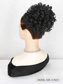 Large Curly Messy Bun Hair Piece Elastic Drawstring Ponytail Loose Wavy Short Ponytail Extension Synthetic Hair Tousled Fake Hair Bun For Women Daily Use