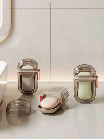 Light Luxury Travel Soap Box, Creative With Lid Sealed Drain, Portable Small Soap Box, New Business Travel Soap Box Back To School
