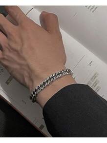 8mm Hip Hop Stainless Steel Miami Cuban Link Chain Bracelet For Women And Men