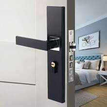 1pc Luxurious Beautiful Quiet And Beautiful Antique Style Door Lock Handle Set Door Handle Set Indoor Door Lock