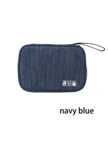 Travel Organizer Pouch With 8 Elastic Bands, Can Hold Data Cables, Earphones, USB Drives, Memory Cards And Other Electronic Accessories, Mesh Pockets For Chargers And Other Electronics Back To School