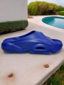 Sandalias De Hombre Baño Playa Alberca Chanclas Huaraches - Azul - Ver 3