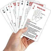 1 PIEZA 54 Cartas oráculo de adivinación de la palma de la mano, descubre los secretos de la línea de la sabiduría, conoce tus condiciones físicas y mentales y tus rasgos personalizados, y obtén información sobre los riesgos para la salud y los códigos personalizados. ¡Tal vez tu palma sea la clave de tu destino! - Gris Claro - Ver 4