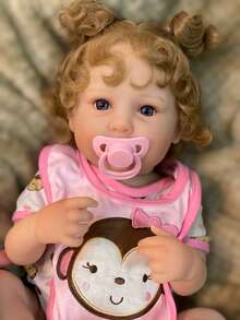 1 pieza Hermosa muñeca bebé reborn de 19 pulgadas, con cabello implantado, anatómicamente precisa e impermeable, recién nacida niña, regalo de cumpleaños perfecto para niños y coleccionistas - Multicolor - Ver 8