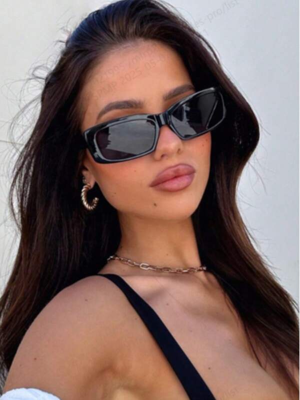 1 Stück modische Y2K quadratische Rahmen süße unisex Retro Sport Mode Brillen für den täglichen Gebrauch, Strand Accessoires, Bade Accessoires für Frauen, Sonnenbrillen, Basics, Herbst Winter Damen Outfits Kleidung, Business Lässig Geschenke, Preppy Stil für Schulanfang