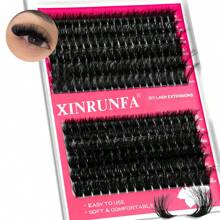 210 Peças Aglomerados de Cílios Fofos 80D 100D Cílios Individuais Curvatura D Aglomerados de Cílios Extensões de Cílios de 10-18 mm Kit de Extensão de Cílios DIY, Cílios Postiços Grossos
