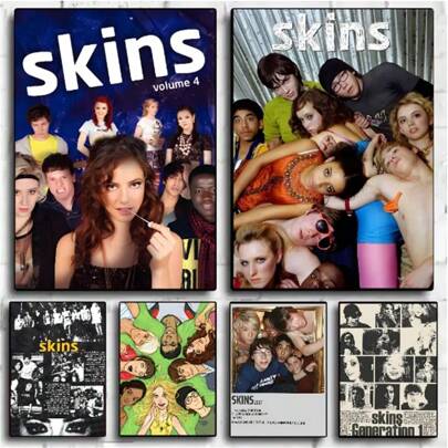 1 Pc Optional Frame Posters Wall Arts Pop Teen TV Series Skins Generation Poster HD Art Wall Waterproof Home Living Room Bedroom Bar Aesthetic Decoration ,Wall Art With Frame