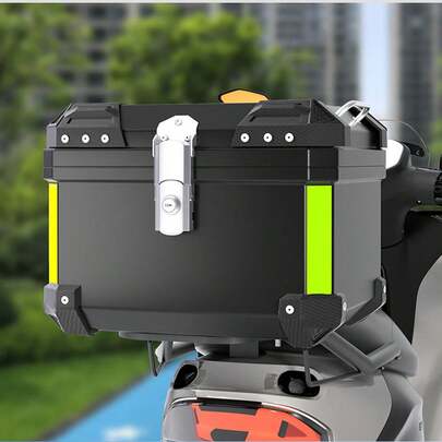 Universal Motorcycle Top Case, Waterproof And Dust-Proof Motorbike Trunk Tail Box With Stainless Steel Anti-Theft Lock For Storing Helmet Luggage