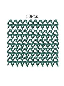 10/20/50 robuste Plastikklemmen, entworfen um Gartenpflanzen zu unterstützen - grüne Hebelringe Klemmen, geeignet für Rankgewächse, perfekt zum Verwalten von Stängeln und Zweigen, kommt mit Unterstützung für Tomaten- und Gurkenpflanzen.