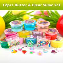11 Pack Slime Kit For Kids With 8 Clear And 3 Butter, Slime Party Favors For Kids Slime Bulk DIY Stress Relief Toy Easter Birthday Goodie Bag Stuffer Classroom Reward For Girls Boys - 彩色 - 查看 2