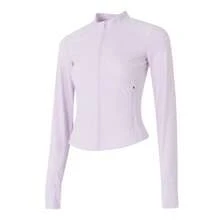 Adidas MH 针织夹克，立领，修身女士瑜伽健身运动服 KE5781 - 冰淺紫色 - 查看 1