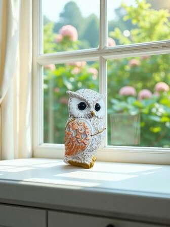 1 件栩栩如生的树脂婴儿猫头鹰装饰最佳礼物