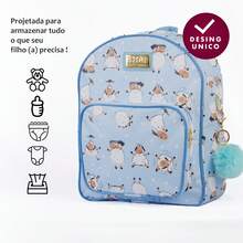 Maternity Backpack Sheep Daycare School Backpack With POM POM - Màu xanh nhạt - Xem 2