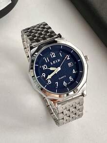 1PC Men's Watch With Calendar Wear-Resistant Steel Band, Classic Fashion Sports Style Suitable For Occasions, Dates, Business, Gifts, Quartz Watch - MEN - View 10