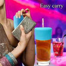 Silicone Drink Protection Cover, Drink Cover For Alcohol Protection, Reusable & Washable Silicone Drink Cover With Straw Hole, Wine Glass Cover To Keep Bugs Out, Anti-Drug Cup Cover For Party, Bar, Club, Fits Most Cup Size, Gift For Women - Multicolor - View 6