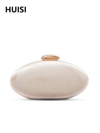 1pc Faux Pearl White Marbling Fashion Acrylic Women Evening Bags, Crossbody Bag With Detachable Gold Chain For Wedding Party Vacation Gift, Clutch Bag For Wedding