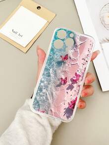 1pc Minimalist High-Transparency Painted TPU Protective Phone Case Compatible With IPhone 16 Pro Max, Galaxy S25 Ultra, Redmi 14C, Moto E22, Pixel 6a 5G Waterproof Shockproof Anti-Fall Scratch Resistant - Multicolor - View 4