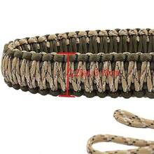 Cordón de silbato de pato tejido de 7 hebras de nailon, hecho a mano para caza - ajustable con anilla en D, adecuado para caza y pesca - camuflaje - Ver 4