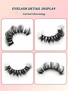 Asiteo 7 Pairs D Curl Luxury Fluffy Thick Soft Faux Mink Eyelashes, Create Natural Messy Dramatic Makeup Effect, Reusable, Easy To Wear - Russian Strip Lashes - View 7