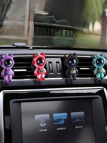 Astronaut Lightning Bear Designed Car Air Freshener, Car Vent Air Freshener Diffuser Clip, Car Vent Decorative Clip, Car Interior Decor Accessories